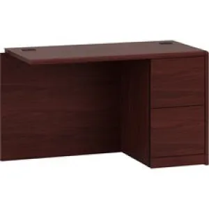 10700 Series Full Right Pedestal Return, 48w X 24d X 29.5h, Mahogany