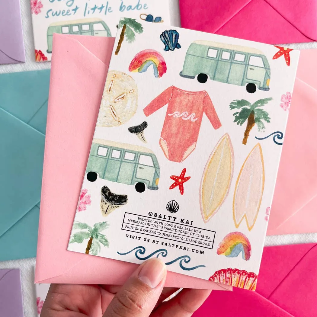 Beach Babe Baby Girl Card