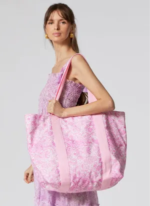 BEACH BAG PAISLEY PINK