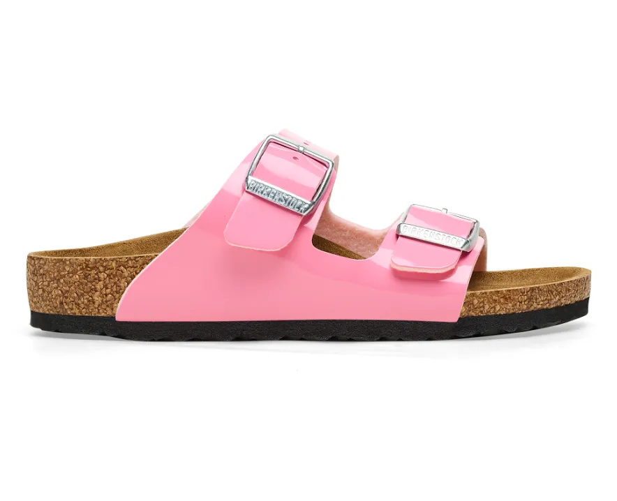 Birkenstock Womens Sandal Arizona BS Patent Candy Pink/Black