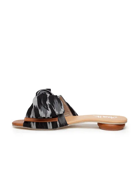 Black Ikat Bow Tie