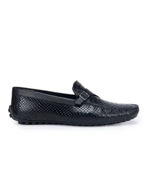 Black Monk Strap Style Moccasins