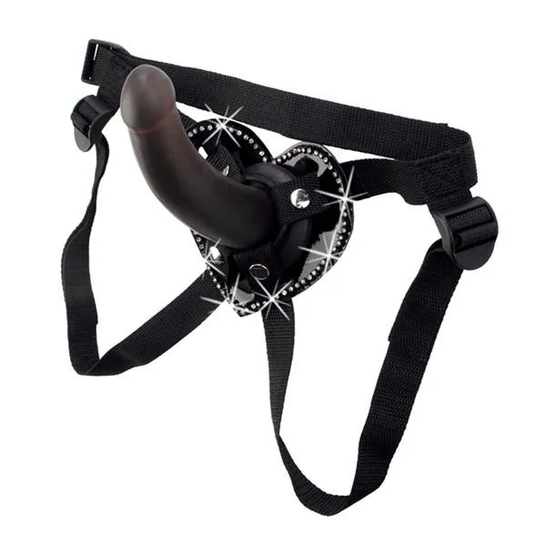 Bound by Diamonds Hearts of Love Harness & Dildo