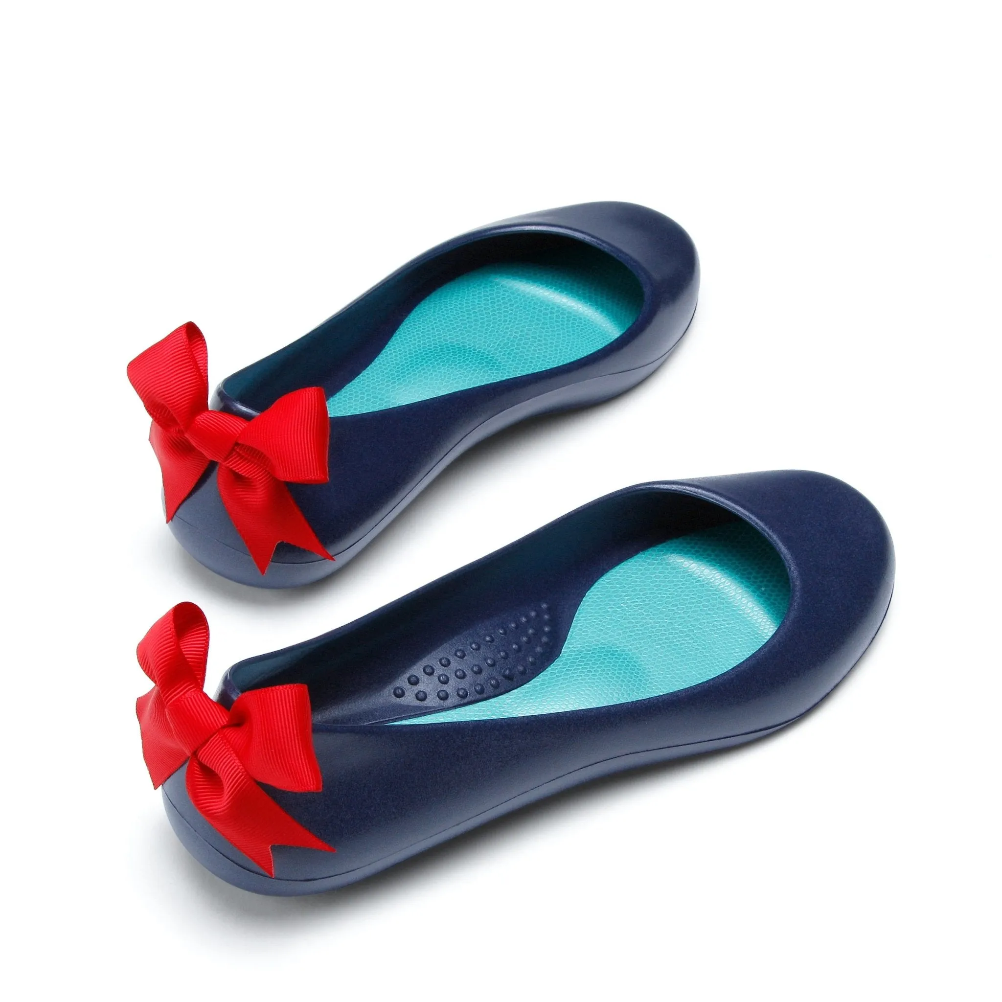 Bow Ballet Flats, Matte Sapphire Shoe