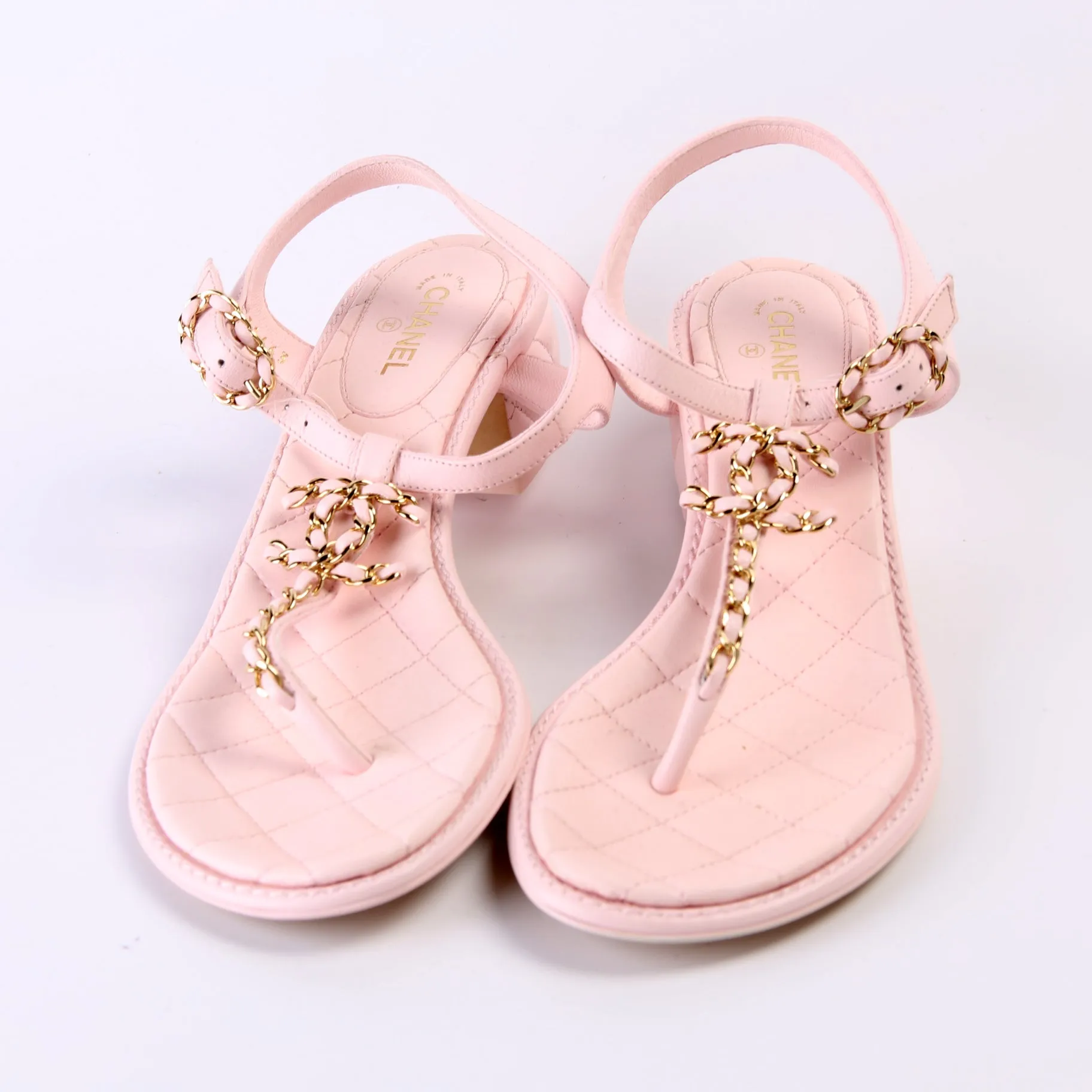 CC Chain T-Strap Sandal Size 38.5