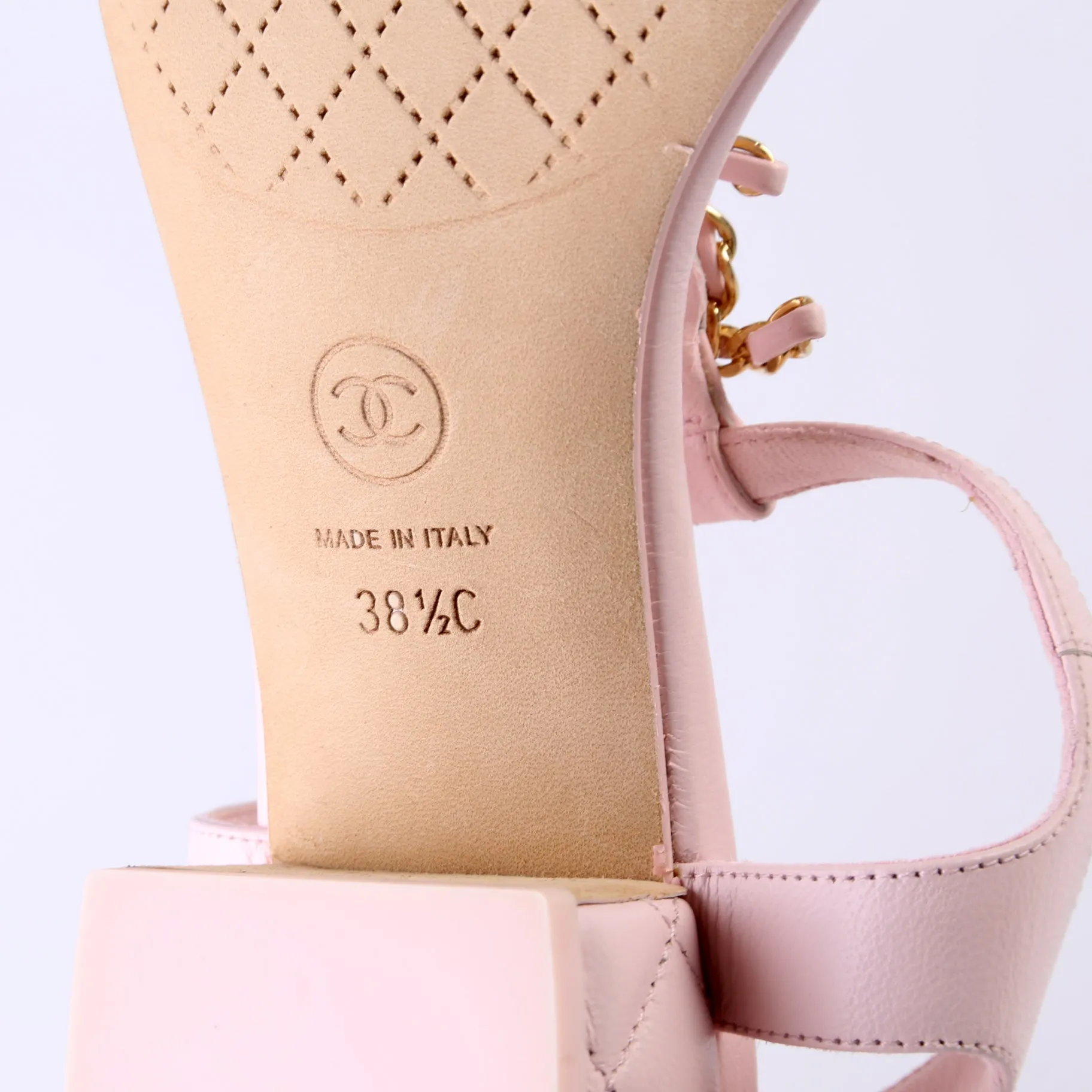 CC Chain T-Strap Sandal Size 38.5