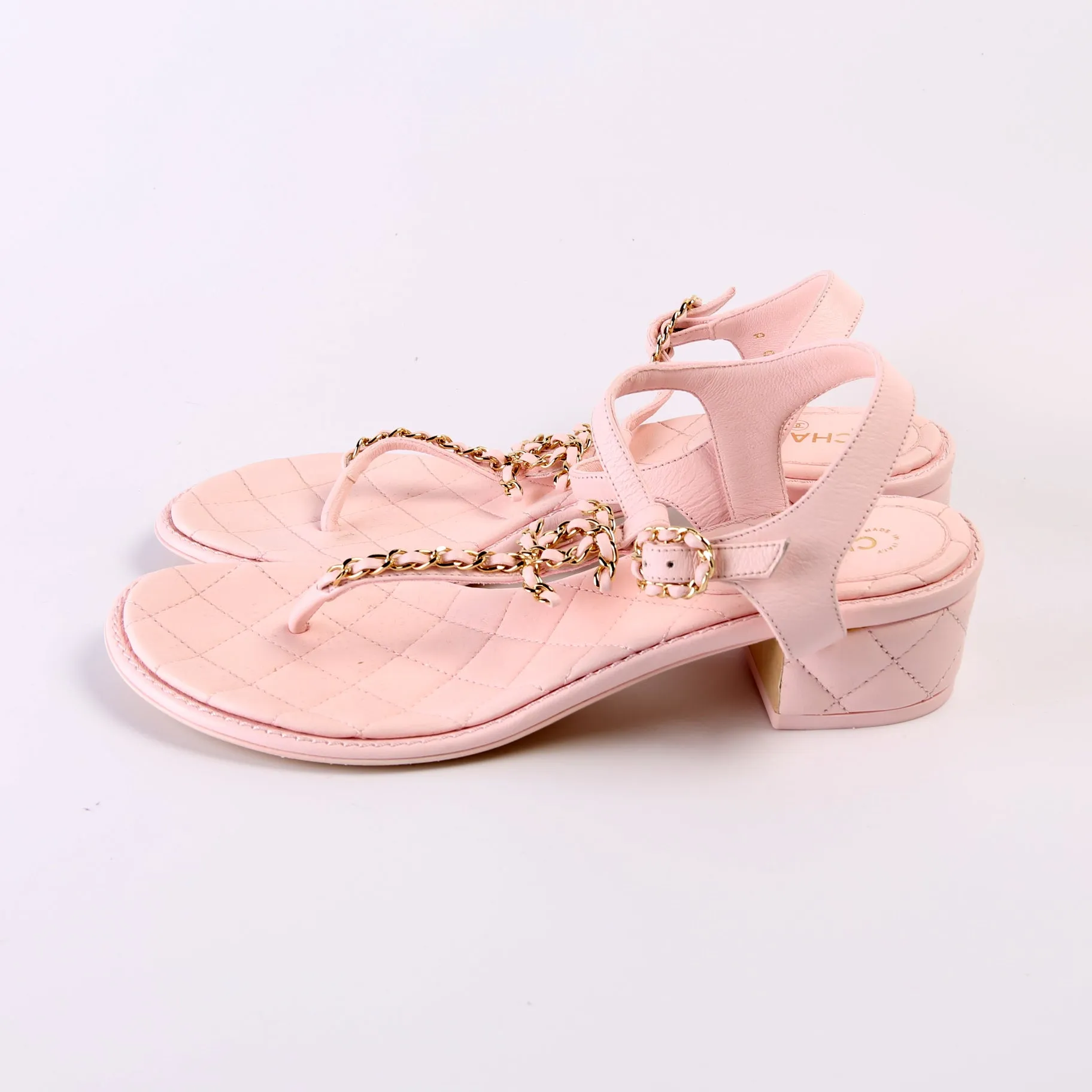 CC Chain T-Strap Sandal Size 38.5