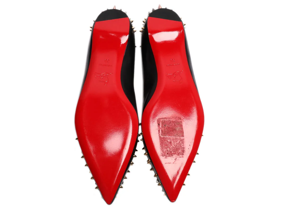 Christian Louboutin Black Goldoflat Flats
