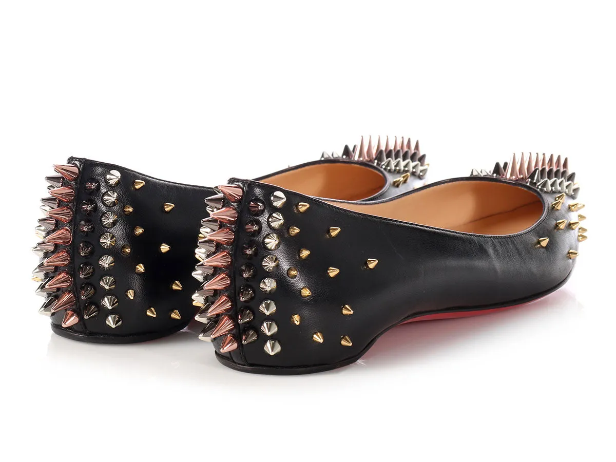 Christian Louboutin Black Goldoflat Flats