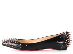 Christian Louboutin Black Goldoflat Flats
