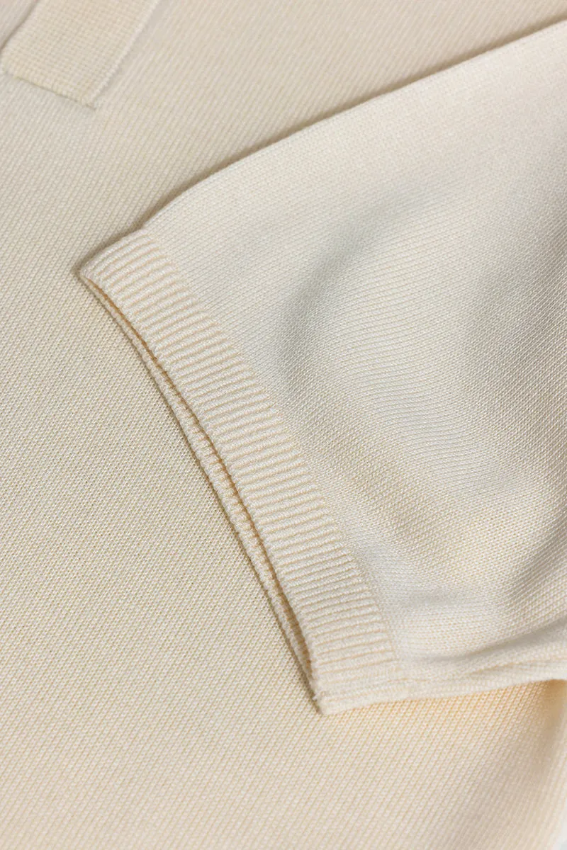 Effortless Chic Off-White Polo T-Shirt