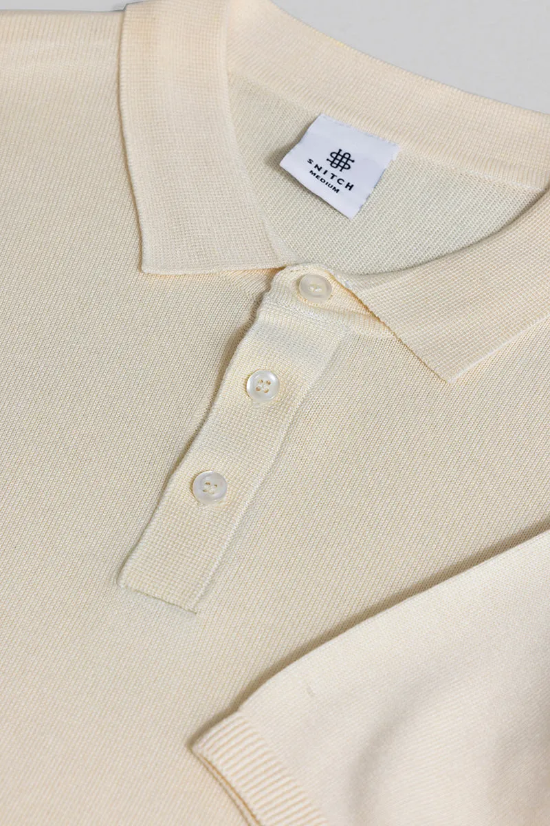 Effortless Chic Off-White Polo T-Shirt