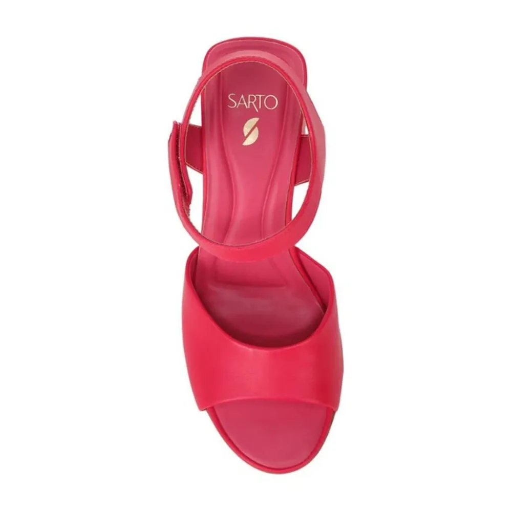 Flex Natalie Dark Pink Leather Franco Sarto Sandals