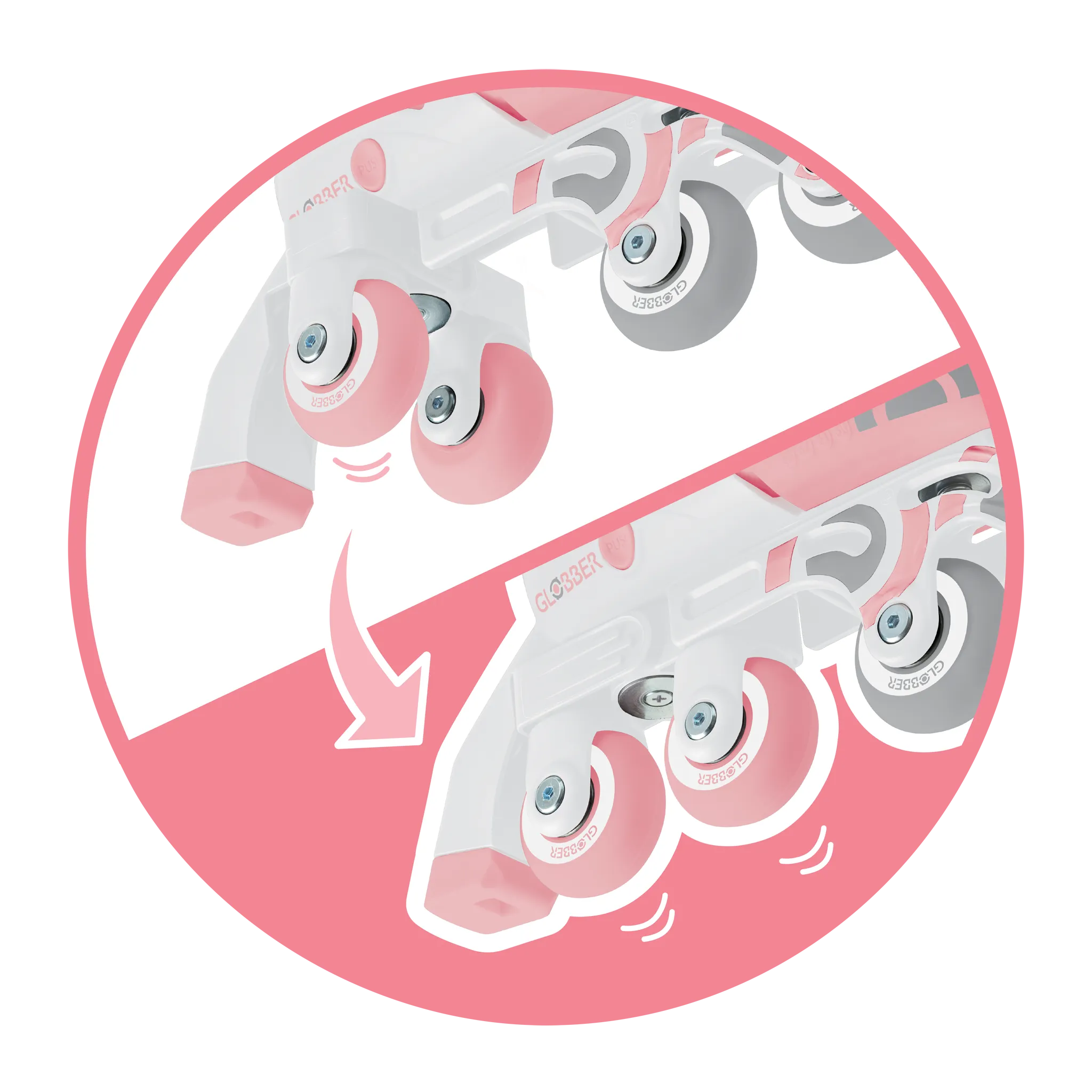 Globber Learning Roller Skates 2 in 1 (Size EU 30-33)
