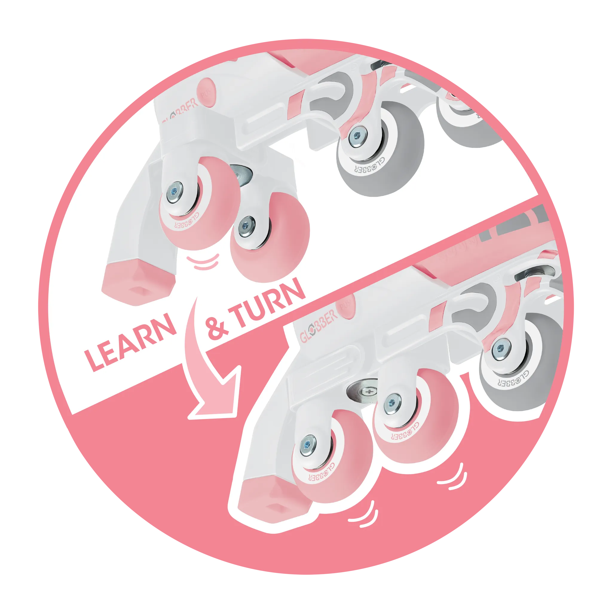 Globber Learning Roller Skates 2 in 1 (Size EU 30-33)