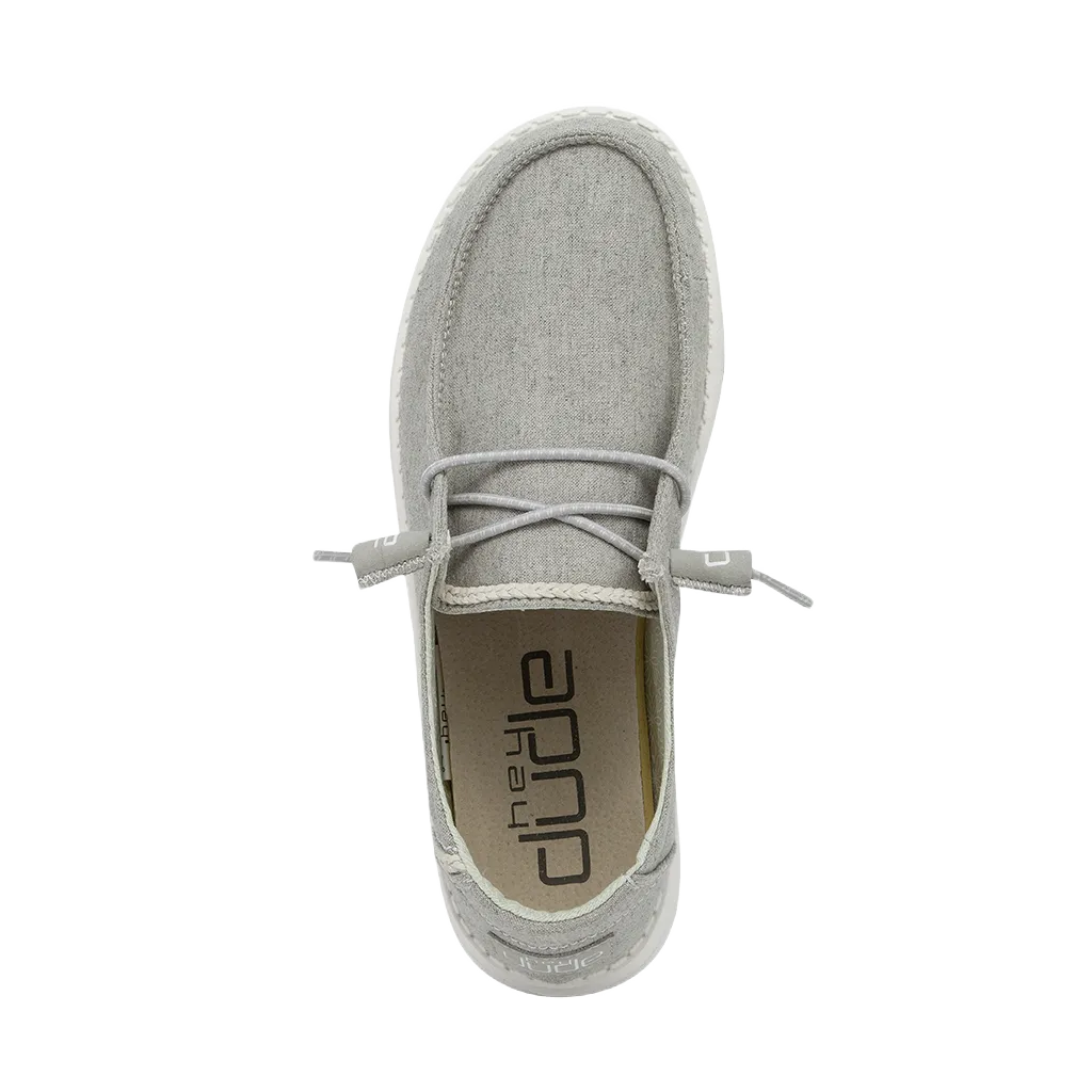 Hey Dude Ladies Wendy Chambray Braid Grey Shoes 121413327