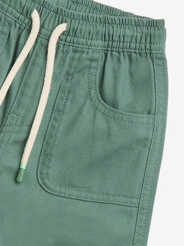 HOP Kids Sage Mid-Rise Cotton Shorts