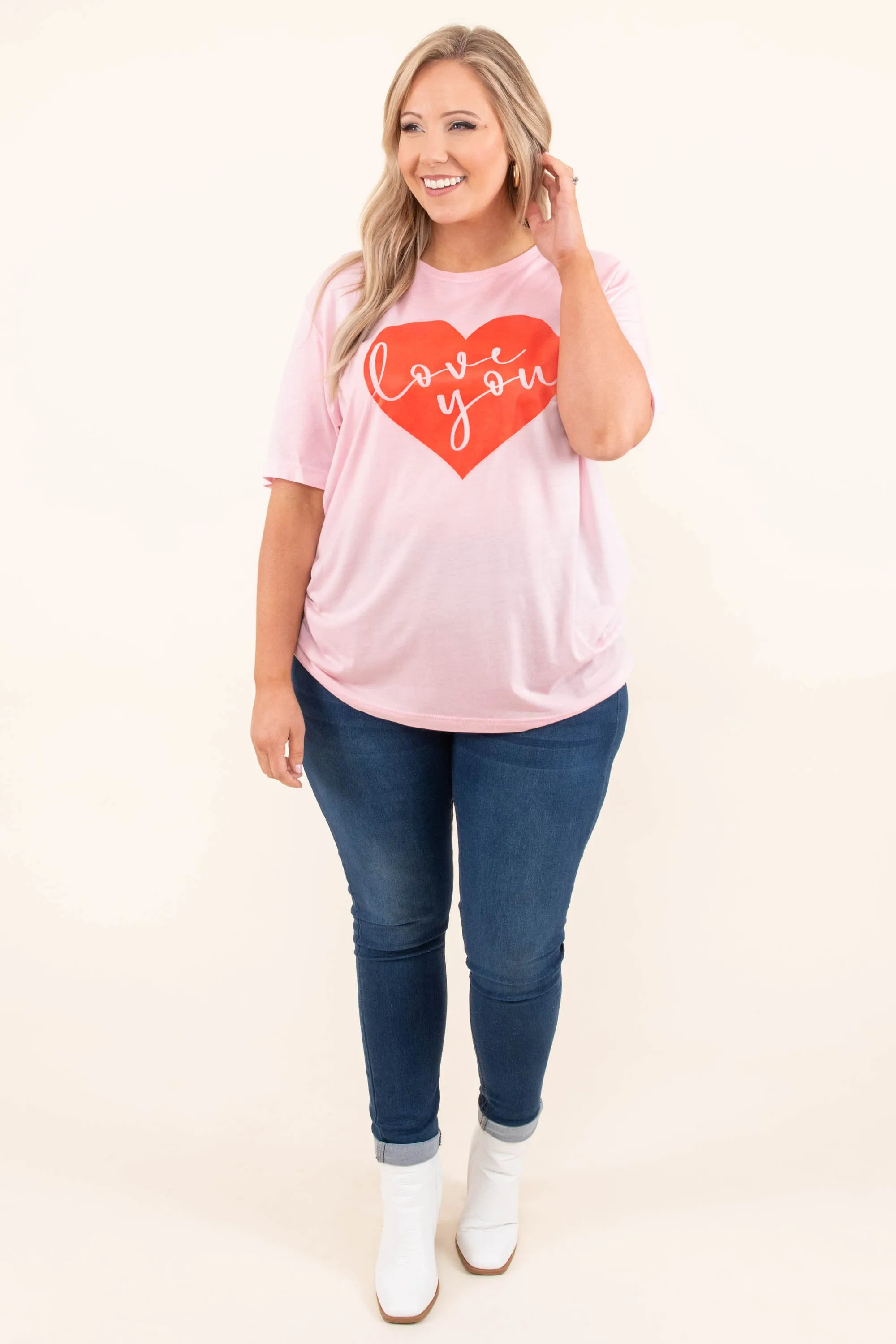 I Love You Tee, Pink