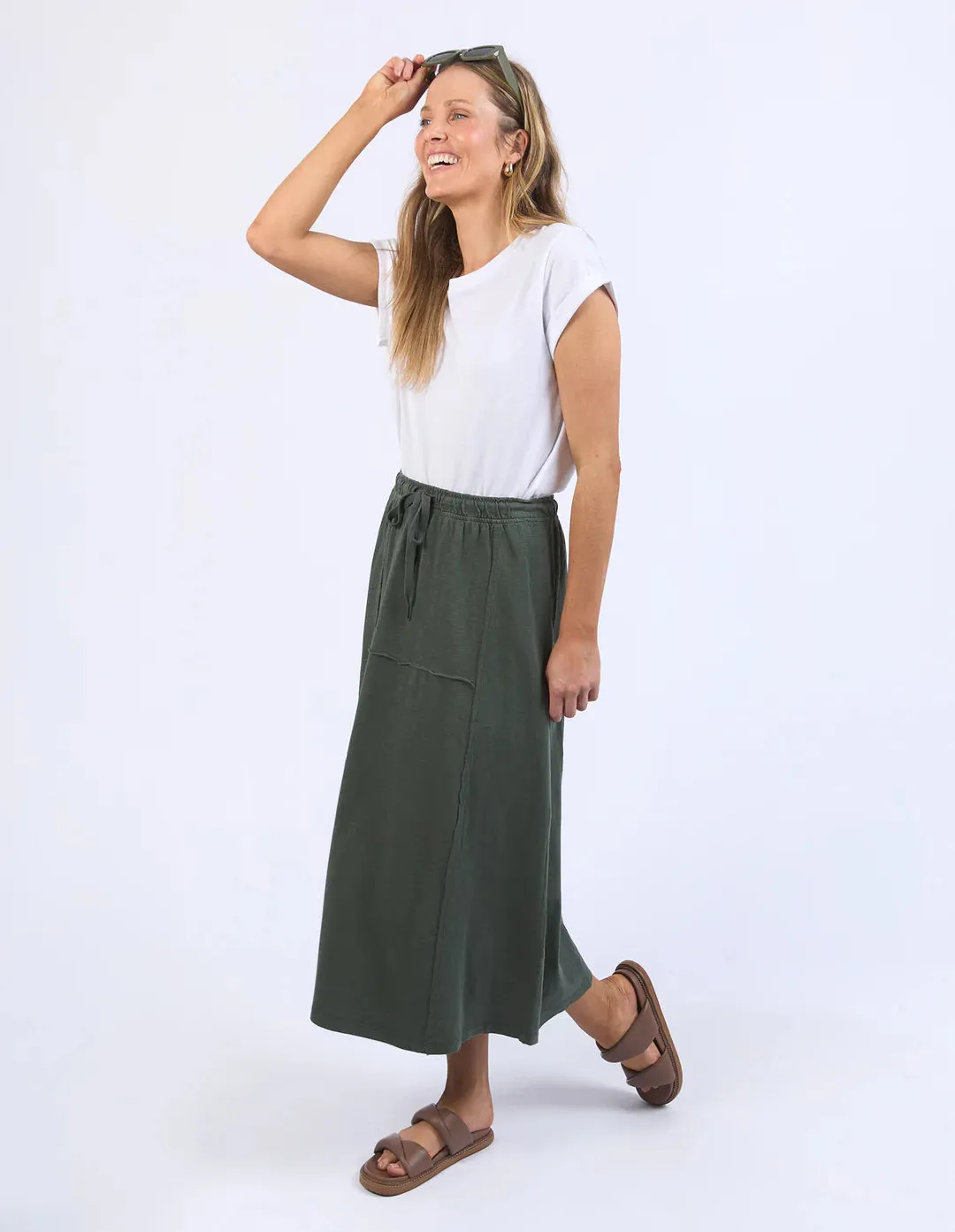 Jayne Skirt - Khaki (Plus Size)