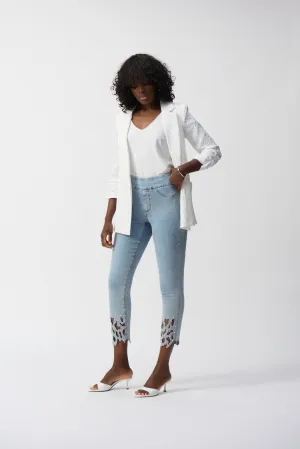 Joseph Ribkoff Jean - Cut Out Pearl - Blue