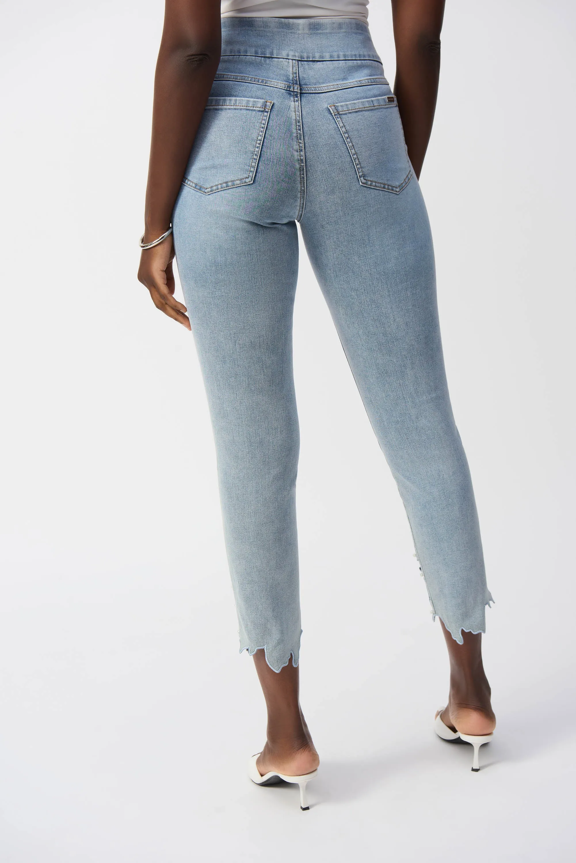 Joseph Ribkoff Jean - Cut Out Pearl - Blue