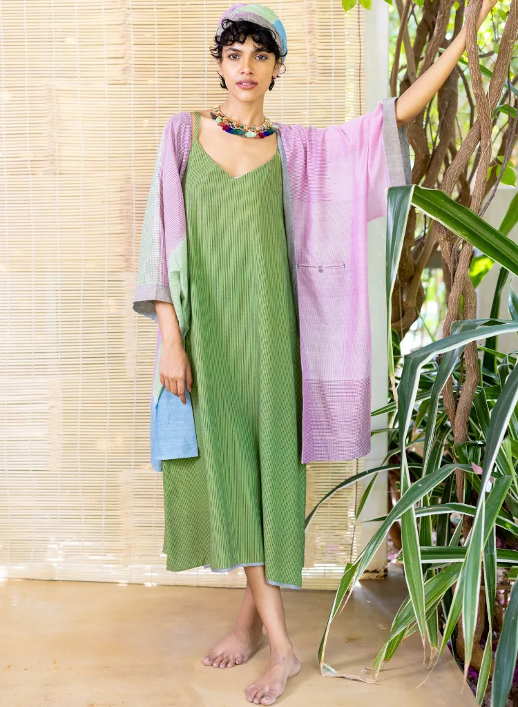 Kelp Slip Dress Set