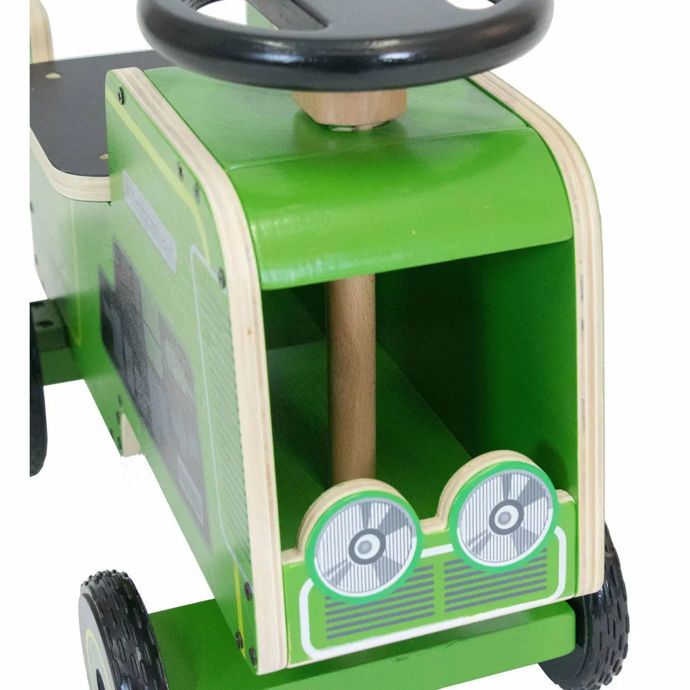 Kiddimoto Wooden Ride on Tractor