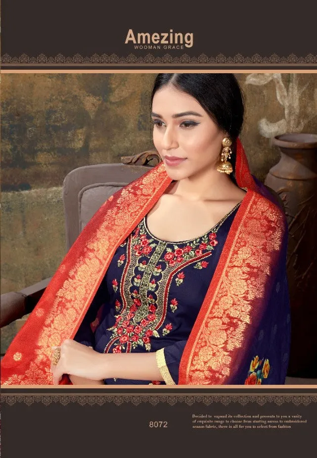 Kothari Presents Navya Pure Jam Silk Heavy Embroidery Work Fancy Designer Salwar Suits