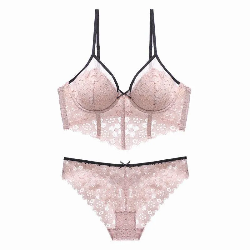 Lace Embroidery Bra Set  Sexy, Elegant & Comfortable Lingerie Set