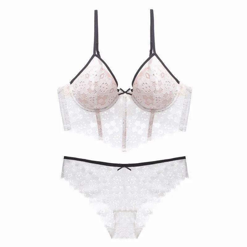 Lace Embroidery Bra Set  Sexy, Elegant & Comfortable Lingerie Set