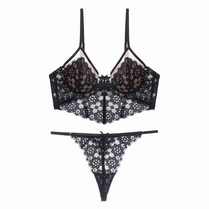 Lace Embroidery Bra Set  Sexy, Elegant & Comfortable Lingerie Set