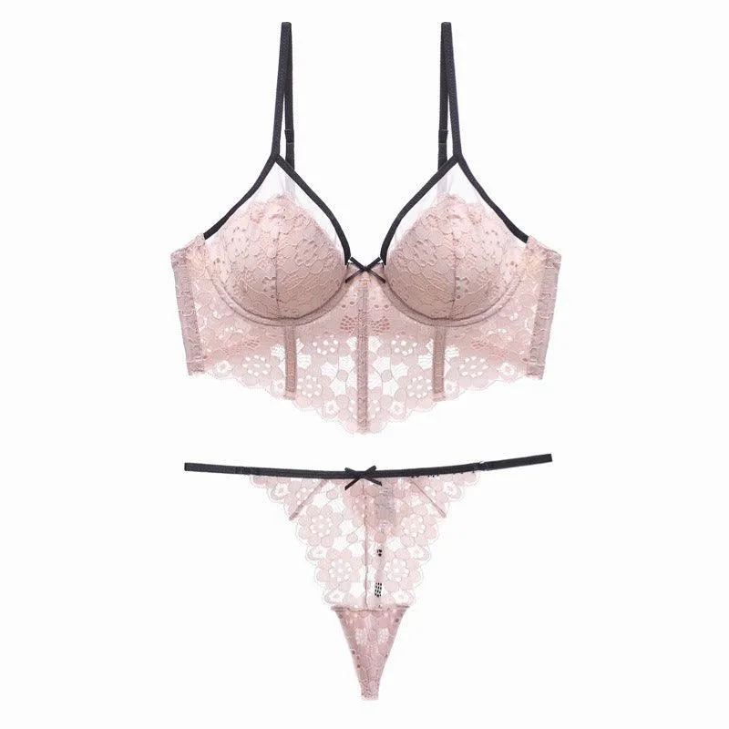 Lace Embroidery Bra Set  Sexy, Elegant & Comfortable Lingerie Set