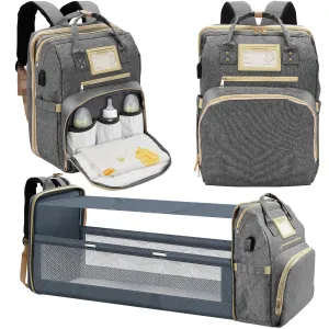 Lenski Diaper Bag Backpack with USB Charging