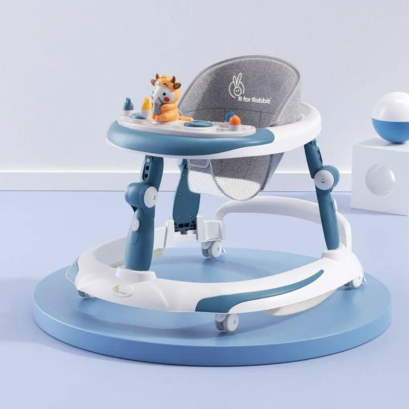 Little Feet Plus Walker - Detachable Toy Bar/Meal Tray With Music & Light, 3 Level Height/ 4 Level Seat Adjustment, 2-in-1 Walker cum Rocker