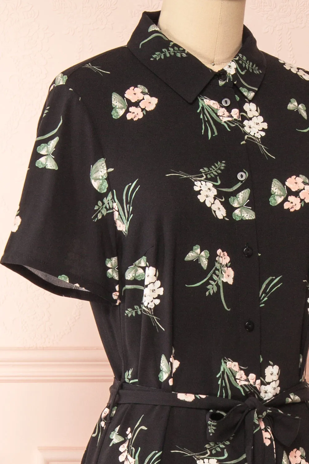 Loona | Floral Midi Shirt Dress