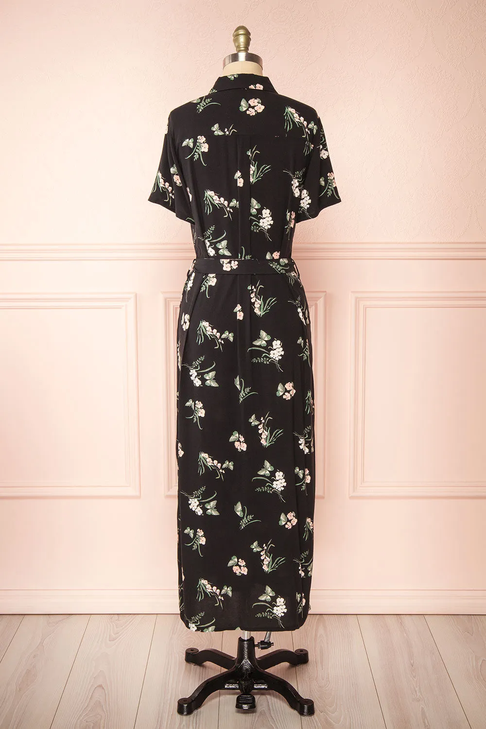 Loona | Floral Midi Shirt Dress