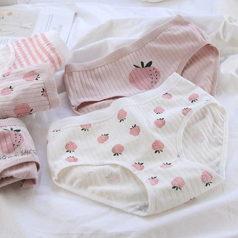 Low Rise Cotton Underpants  Soft and Breathable Striped Briefs