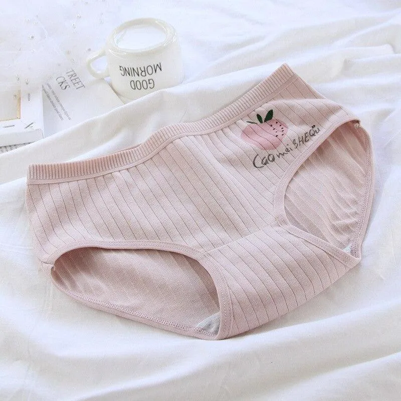Low Rise Cotton Underpants  Soft and Breathable Striped Briefs