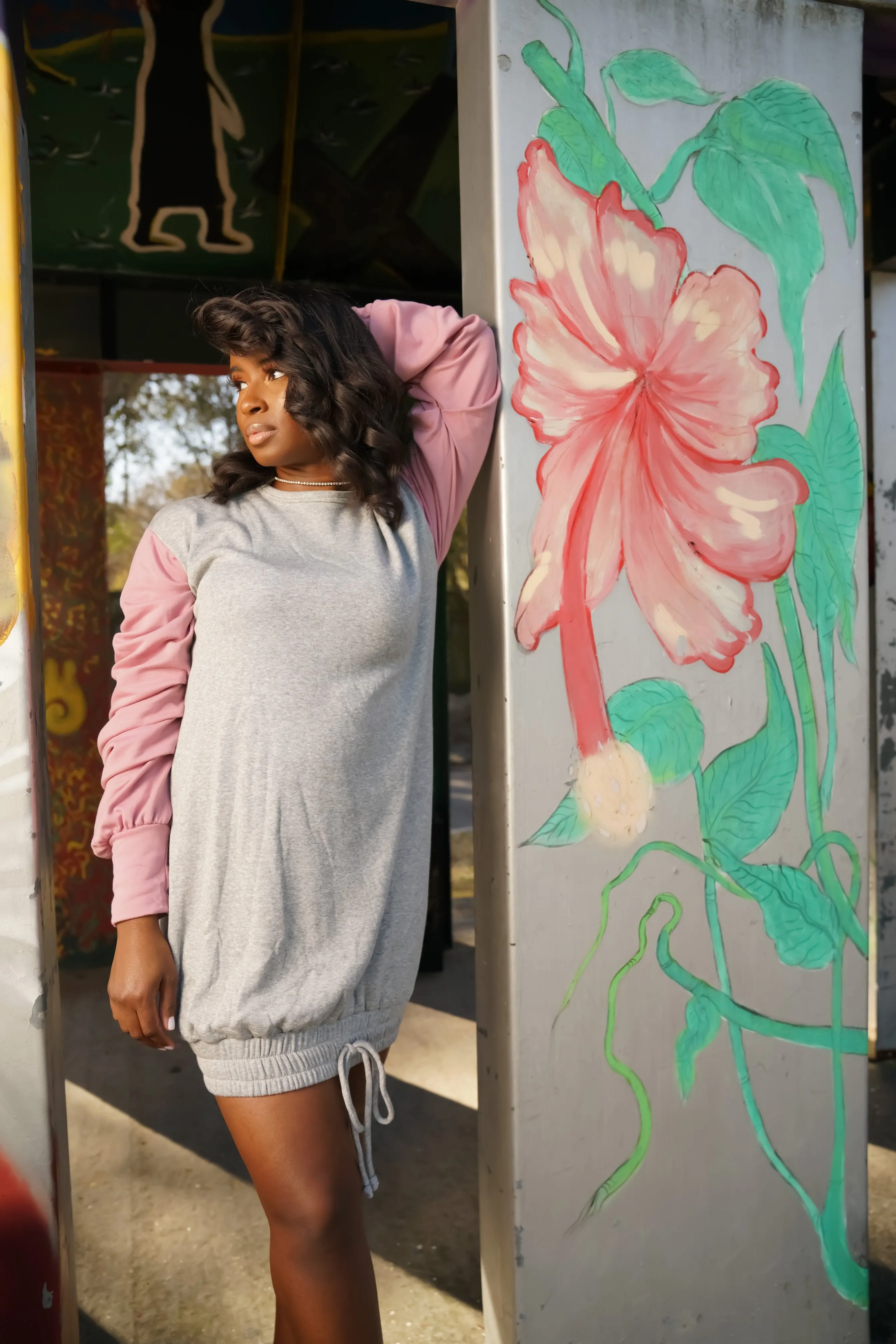 Mauvelous Weekend Sweatshirt Dress