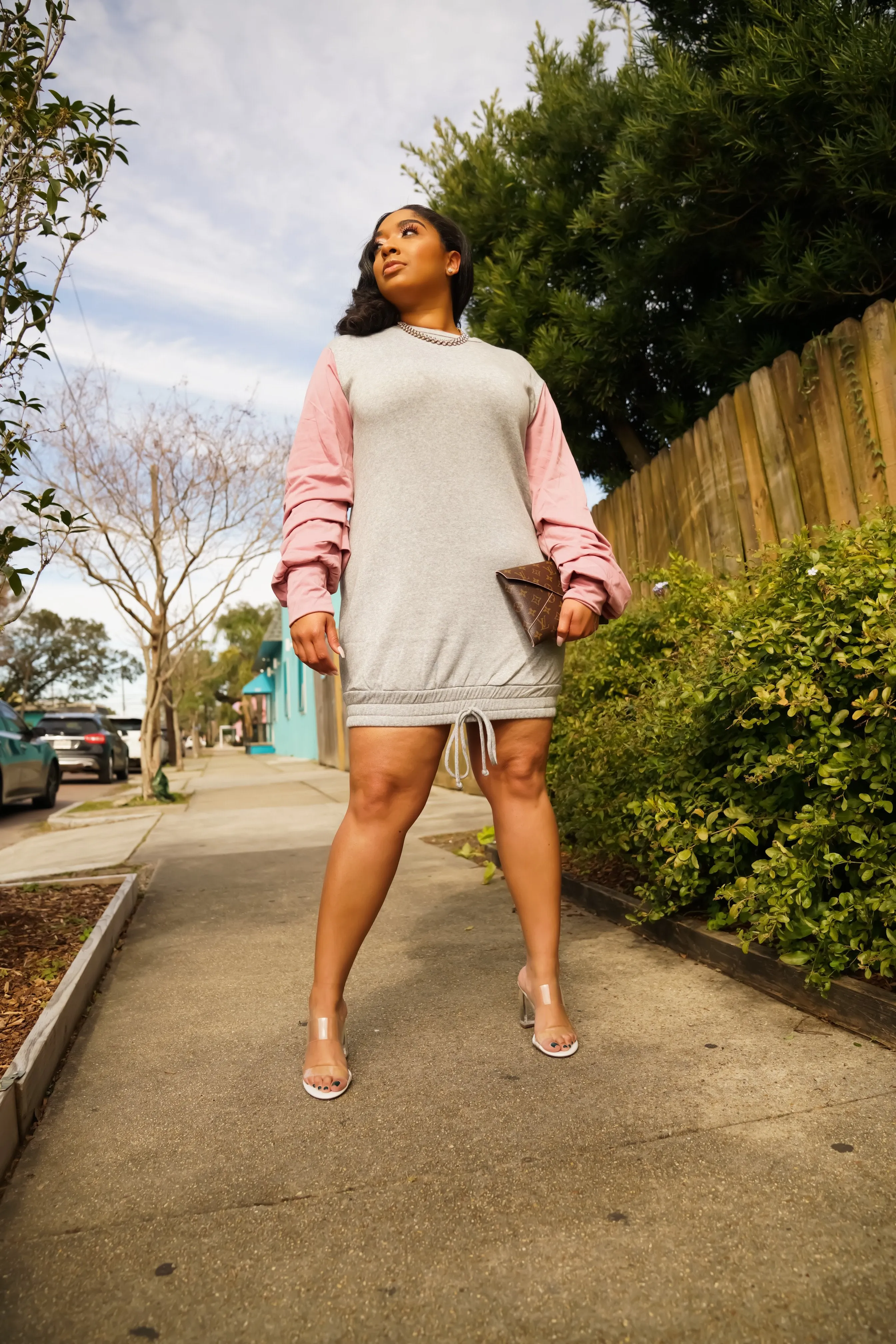 Mauvelous Weekend Sweatshirt Dress