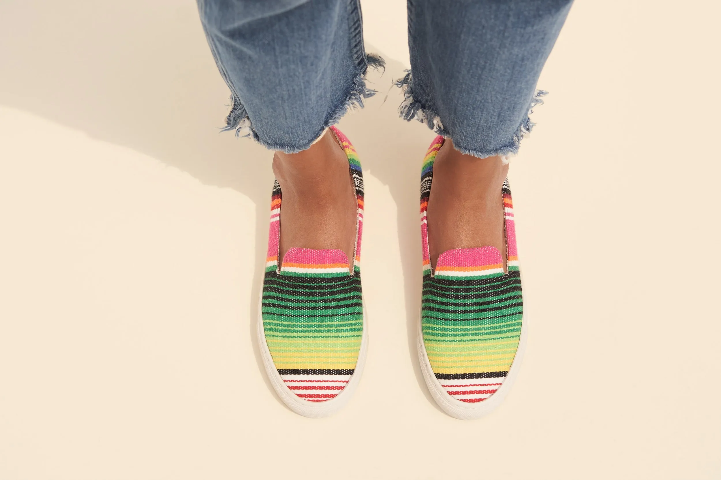 Mexi Blanket Slip-On - U56SO - Tulum Multicolor Stripes