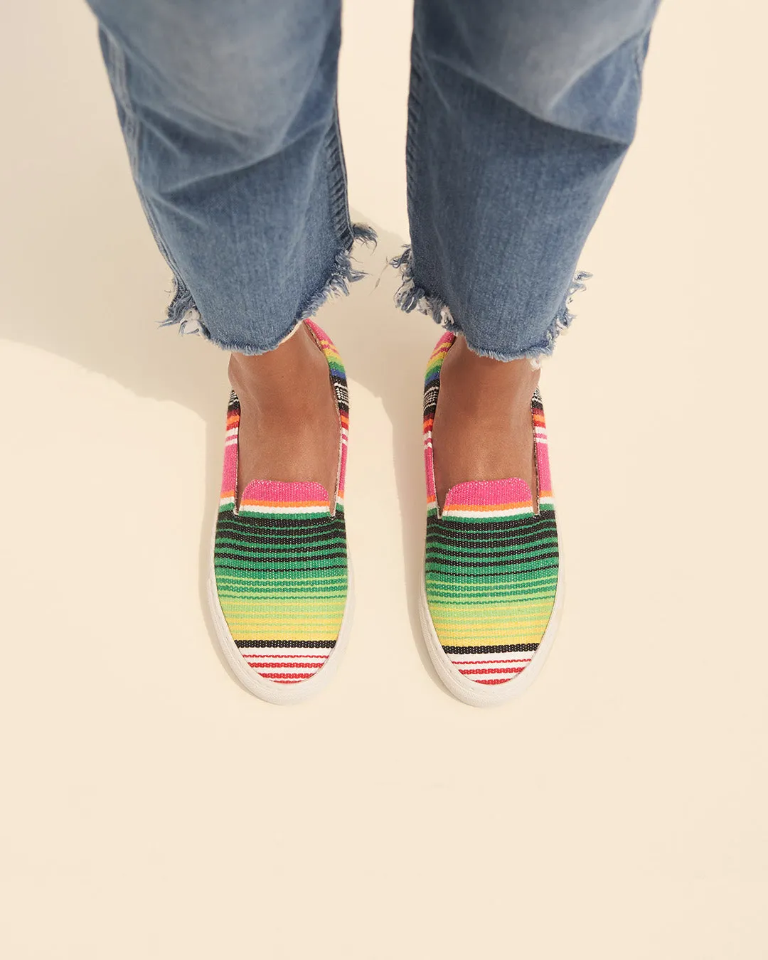 Mexi Blanket Slip-On - U56SO - Tulum Multicolor Stripes