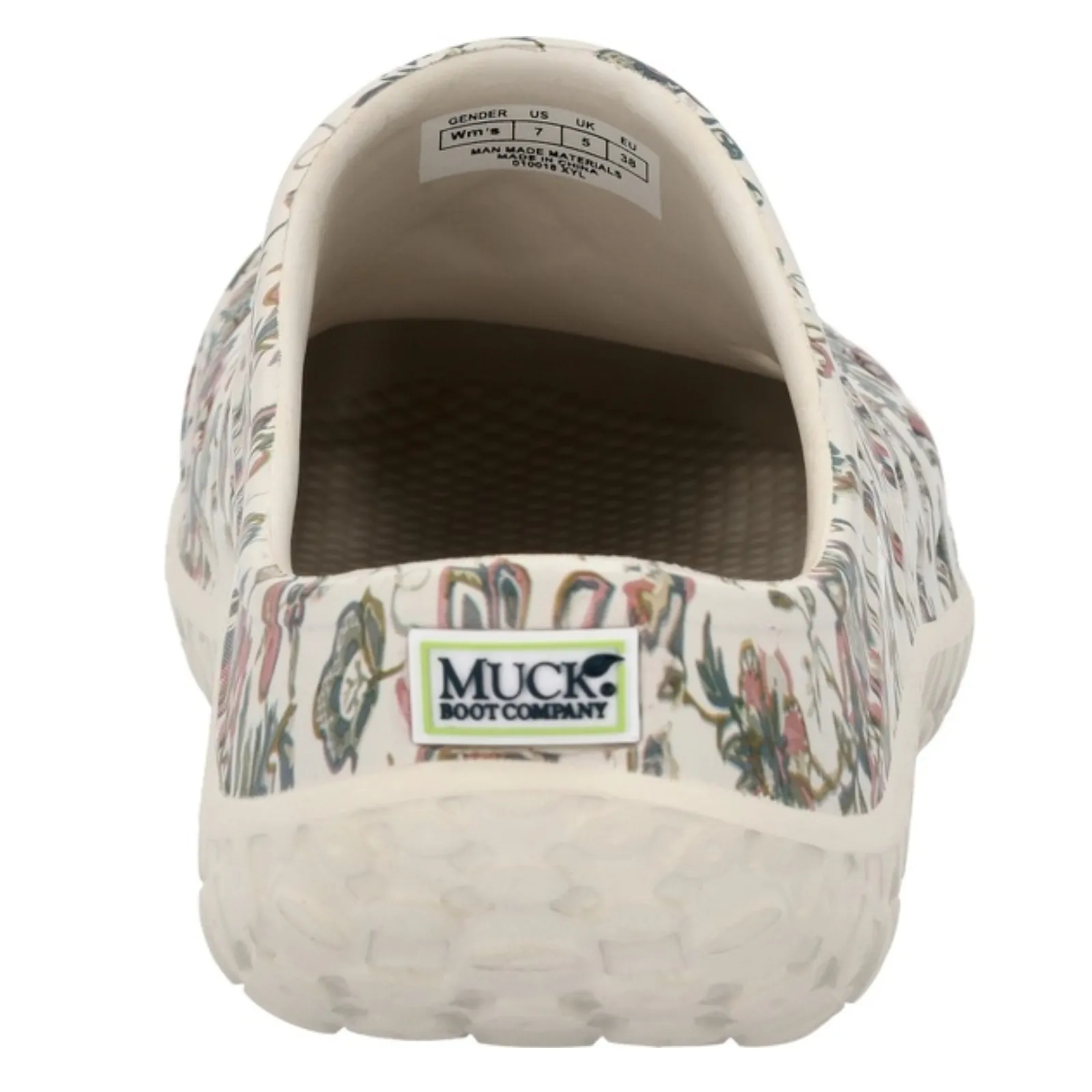 Muck® Ladies Muckster Floral White Lite Clog Slip On Shoes MLCW1FLR