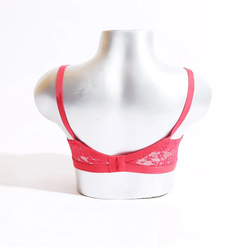 Non Padded Non Wired Embroidered Cotton Lace Bra