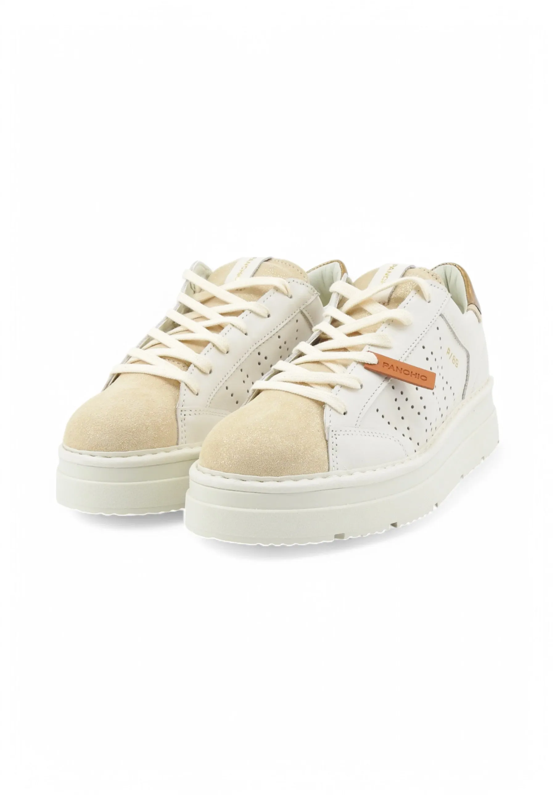 PAN CHIC Sneakers Donna Bianco Oro Glitter P89W010-01380040-PE25