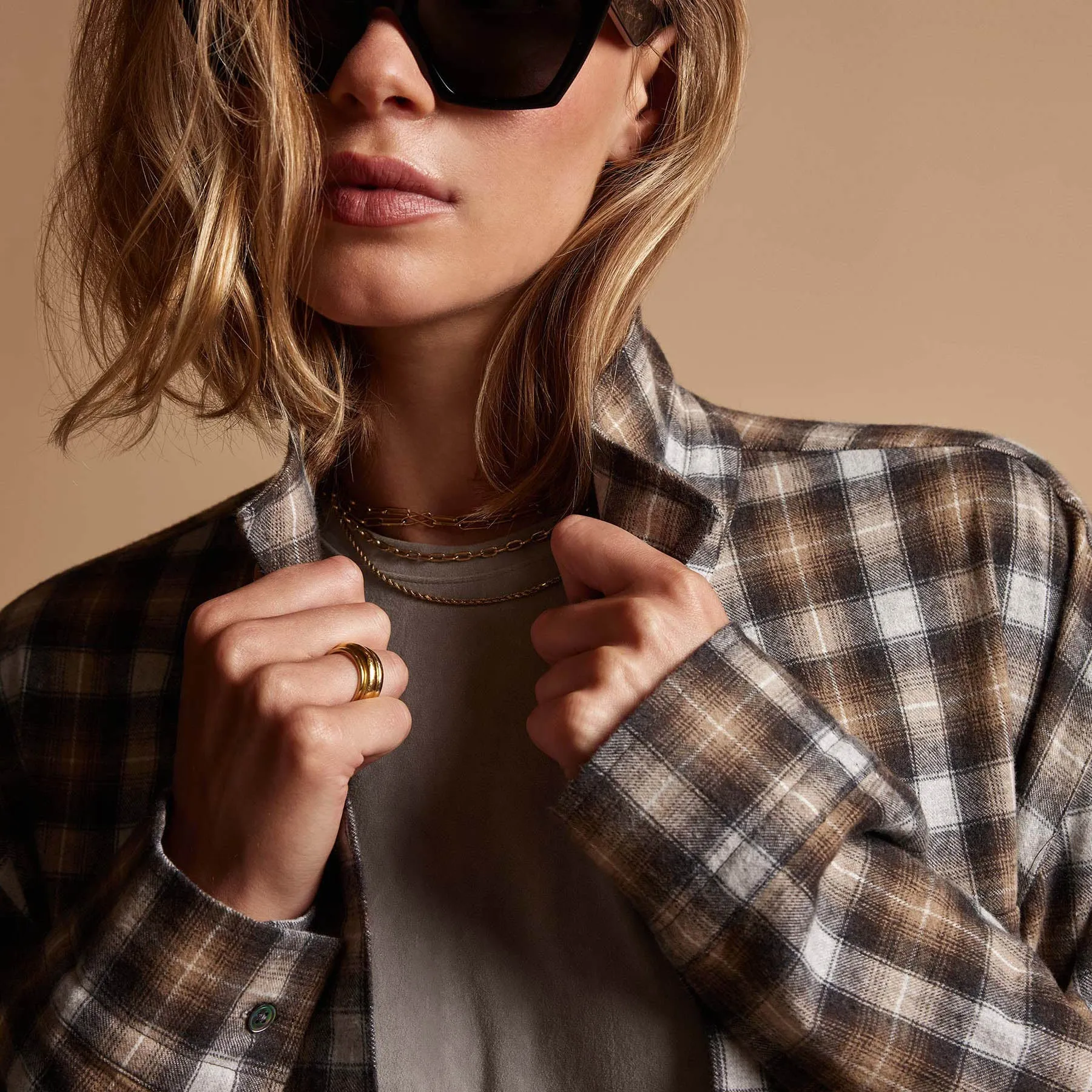 Plaid Flannel Shirt - Toast