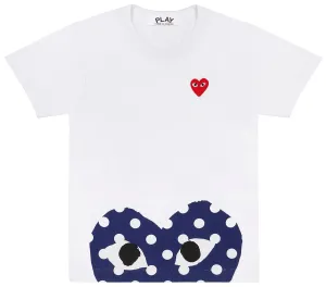 Polka Peekaboo With Red Emblem Tee Women