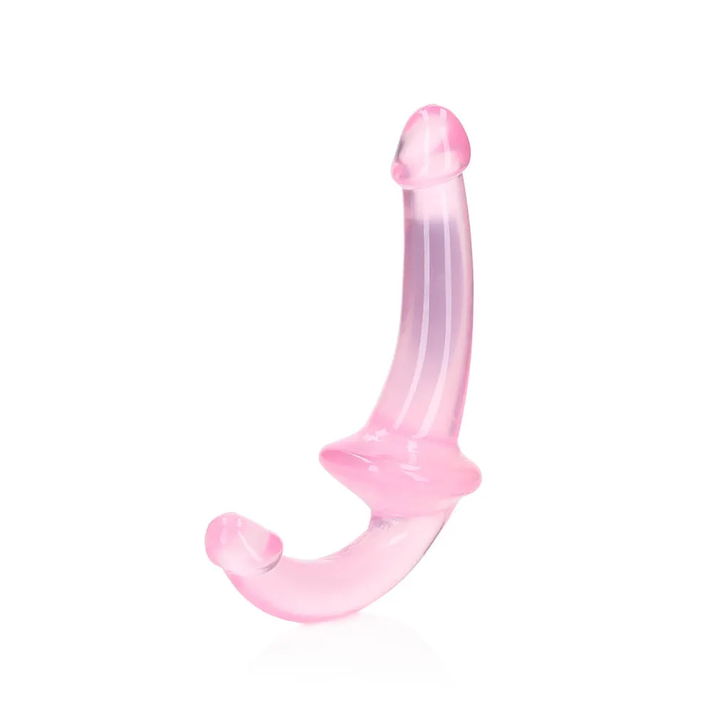 Realrock Crystal Clear Strapless Strap-On 6&#39;&#39; Pink
