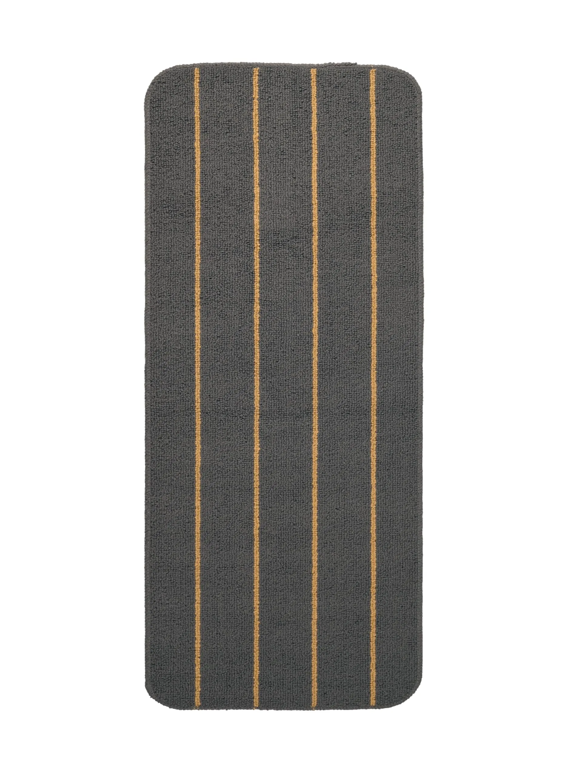 SARAL HOME EASY LIVING Polypropylene Striped Anti Skid Runner (Dark Grey, 45X120 cm)