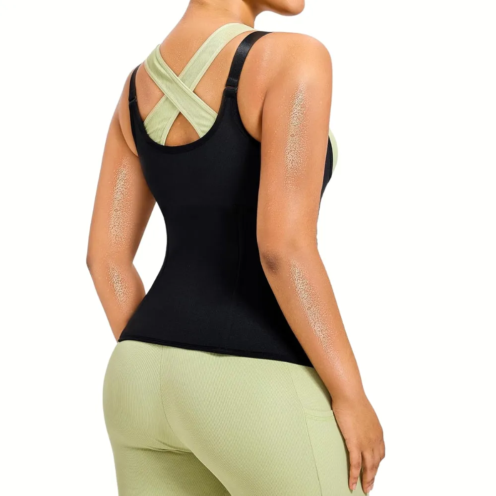 Sauna Sweat Vest with Zipper Neoprene Slimming Workout Shaper